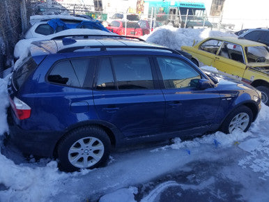 DISMANTLED PART OUT BLUE (Mystic-blau Metallic) ON GRAY BMW X3 E83 (2003-2006) 2.5i MODEL YEAR 2004 (BUILT AUSTRIA APRIL 2004) M54 6 CYL AWD AUTOMATIC
