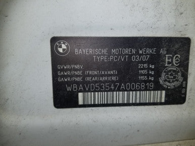 DISMANTLED - e90 A006819 C 2007-2008 BMW E90 335xi AWD AUTOMATIC N54 ALPINE WHITE ON EARTH DAKODA LEATHER