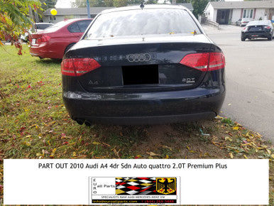 DISMANTLED AUDI WAUFFCFL5AN008284 2010 A4 SEDAN QUATTRO 2.0T PREMIUM PLUS
