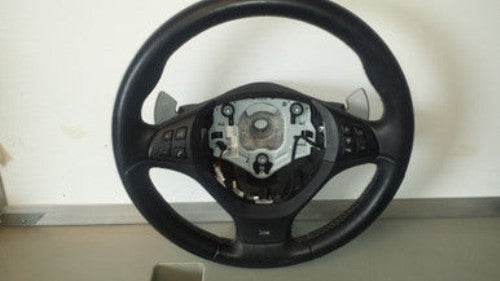1) BMW OEM 6787816 2 USED 3 388 E70 2 32342283738 SMG PADDLE MULTI FUNCTION LEATHER M STEERING WHEEL