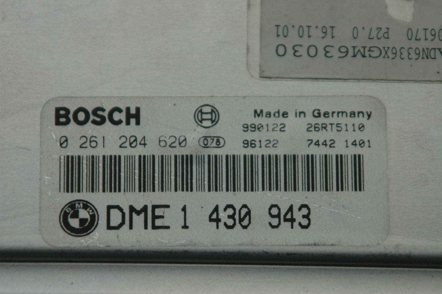 1) BOSCH 261204520 USED ECU Key EW BMW OEM e60 750i 7501290 990628 26RT5148 96628 7442 104 78 06145/20000 P22.0 29.08.00 1429894 7506348 7508250 EWS=3 STEUERGERAT 61.35*8387447 608377 UT HW 0 Euro All Parts