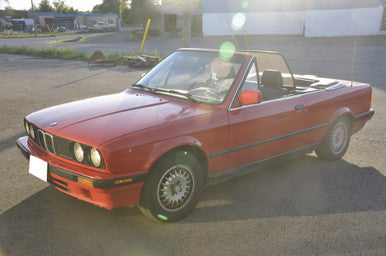 SOLDE30 EJ12741 Convertible D BMW e30 318i Convertible 5 Speed Manual Built 1992 with Hard Top Soft top stand and cover RED
