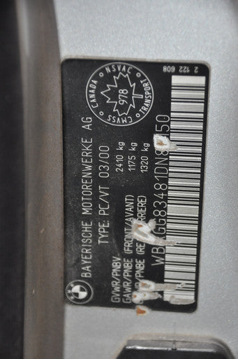 DISMANTLED - E38 DN81150 Sedan D BMW E38 740i (93-01) SPORT MARCH 2000 M62 V8 AUTO TITANSILBER METALIC DN81150
