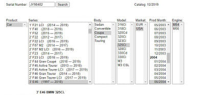 CH PART OUT BMW JY98482 '3 SERIES E46 BUILT JUNE 2004 325Ci 2 DR COUPE M54 5 SPD MANUAL 438 JAPANROT ON BLACK