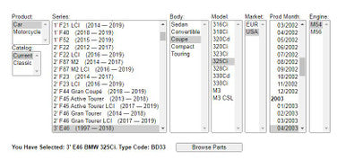 PART OUT BMW JY96296 2003 BUILT APRIL E46 325Ci COUPE MANUAL M54 Silbergrau ON BLACK SPORT LEATHER