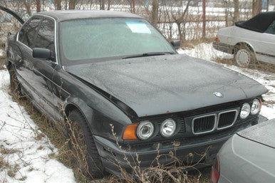 0) BMW e34 525i 5 series Nov 1995 Blue-Gray on Black Power Lux wood M50 Auto GK86985 Euro All Parts GK86985- B