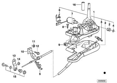 0) BMW OEM 25161422723 USED SHIFTER CABLE E46 323i 99 3 Series Euro All Parts