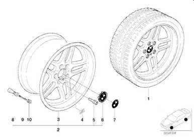 0) BMW 36112229730 RIM USED 18 IN OEM M Parallel F 8Jx18 IS13 36112229730 235 45 ZR18 R 9halfJx18 IS25 235 50 ZR18 M5 E39 2229730 Euro All Parts