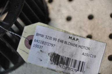 0) 23 DD BMW 64118372797 BLOWER MOTOR BEHR 39017 1999 E46 323i & OTHER LISTED VEHICLES Euro All Parts