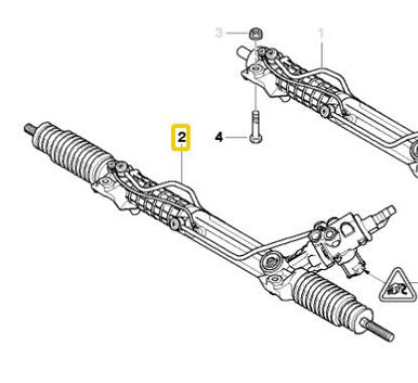 ORION -7 BMW 32136751745 OEM 32-13-6-751-745 Used STEERING RACK FRONT SUSPENSION Hydraulic POWER non-servotronic -NO LONGER SUPPLIED BY BMW DEALERS - USED ONLY ZF 32-13-6-751-745 - USED ONLY H32119 FROM: 528I 525I 5