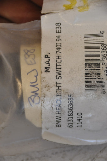 0) 43 DH BMW OEM 61318363686 USED FOG LIGHT SWITCH 530i E39 5 Series 530893 549392011 Euro All Parts