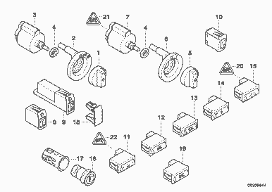 0) 43 DH BMW OEM 61318363686 USED FOG LIGHT SWITCH 530i E39 5 Series 530893 549392011 Euro All Parts