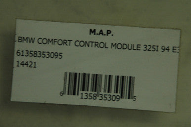 0) BMW 61358353095 USED 61-35-8-387-528 OEM COMFORT CONTROL MODULE 325i fits e36 (1993-2002) e46 z3 Euro All Parts