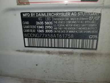 DISMANTLED - m156 WDDNG77X58A161758 CH MERCEDES-BENZ 2008 S-CLASS S 63 M156 E63 V8 Gasoline AMG 722.907