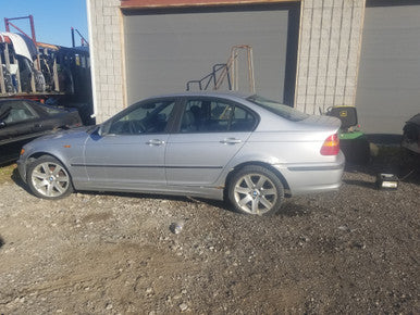 CH BMW PART OUT KL10279 JUNE 2002 E46 320i M54 5 SPD MANUAL Titanium Silver Metallic ON BLACK