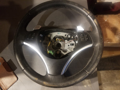 ORION -8 BMW 32342283738 OEM 32-34-2-283-738 Used ULTRA SPORT STEERING WHEEL multifunction M VERSION - SMG - LEATHER WRAPPED - CURLLED w-SHIFT PADDLES wo-AB FITS: E81 E87 E88 E82 E90 E91 E92 E93 M3 61-31-9-123-286 FITS: 2008-2013 LISTED VEHICLES