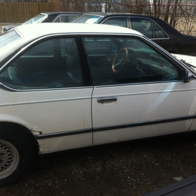 DISMANTLED - S BMW 5556107 E24 633Csi COUPE ALPINE WHITE ON BLUE M30B35 3.2L 5 SPEED MANUAL