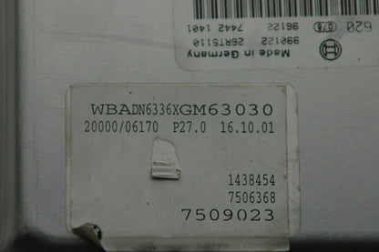 1) BOSCH 261204520 USED ECU Key EW BMW OEM e60 750i 7501290 990628 26RT5148 96628 7442 104 78 06145/20000 P22.0 29.08.00 1429894 7506348 7508250 EWS=3 STEUERGERAT 61.35*8387447 608377 UT HW 0 Euro All Parts
