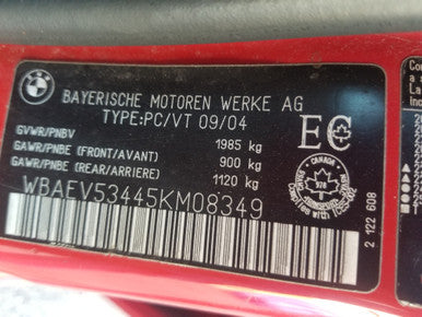 DISMANTLED - E46 KM08349 Sedan C BMW KM08349 E46 1997-2018 330i  2004 M54 6 SPD Japan-rot LEATHER