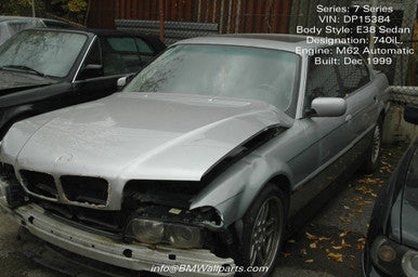 DISMANTLED - E38 DP15384 Sedan C BMW E38 740iL 7 Series Dec 1999 M62 V8 Auto DP15384