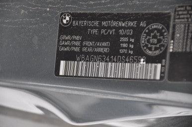 DISMANTLED - E66 DS46598 Sedan C BMW E66 760Li 2000-2008 SEPT 2003 N62 V12 DS46598 BMW-Luvv