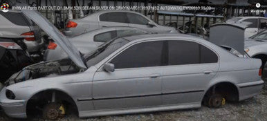 DISMANTLED - e39 BW20869 Sedan CH BMW 528i  SILVER ON GRAY MARCH 1997 M52 AUTOMATIC BW20869 95-03