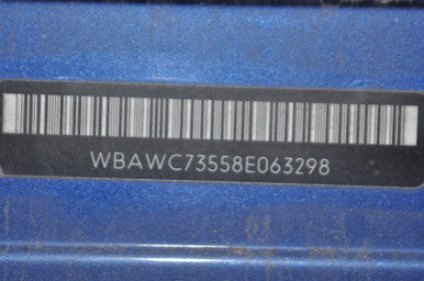 DISMANTLED - E92 EO63298 Coupe C BMW e92 325xi  Built July 2008 6 Cyl N54 Blue on Black Luxury Sport EO63298
