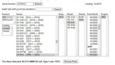 DISMANTLED - E53 LH18412 SUV  M62B44 E53 X5 ENGINE FOR SALE