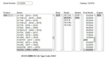PART OUT: C LY1224 BMW E53 X5 3.0i SUV BUILT APRIL 2005 M54 6 CYL AUTOMATIC