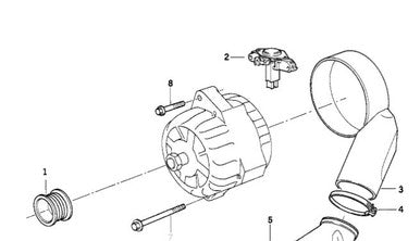 0) BMW OEM 12311704082 USED 530I 94 E34 ALTERNATOR 140A Euro All Parts