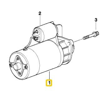 0) BMW OEM 12417501738 USED STARTER , 2000 from: E53 X5 3.0i 1999 Euro All Parts
