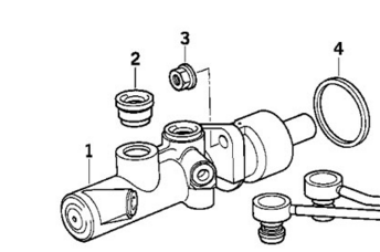 0) BMW 34311161870 USED 530I 94 E34 BRAKE CYLINDER BMW 530I 94 E34 BRAKE CYLINDER BMW OEM Part # 34311161870 Euro All Parts
