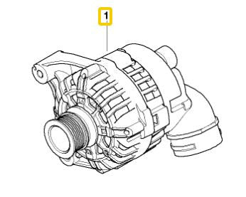 0) BMW OEM 12317546285 USED 530I '04 E60 M54 ALTERNATOR 155A Euro All Parts