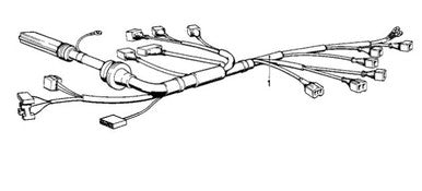0) BMW OEM 12511732674 USED 525I 94 E34 Engine wiring harness Euro All Parts