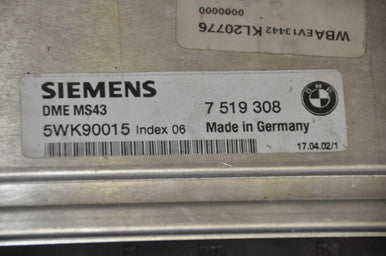 0) BMW OEM 12147519308 Basi DME ECM ECU Module (USED) Fits: X5 2003 E53 M52 6 cyl & Other Listed Vehicles Euro All Parts
