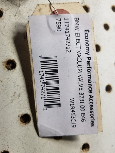 0) BMW OEM 11741742712 USED ELECT VACUUM VALVE 323I 0 E46 Euro All Parts