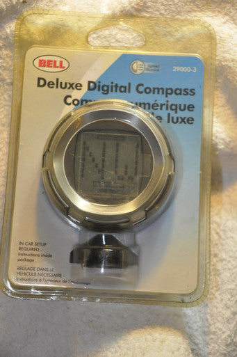 0) Bell 29000 USED 3 Deluxe Illuminated Digital Compas Great stocking stuffer Euro All Parts
